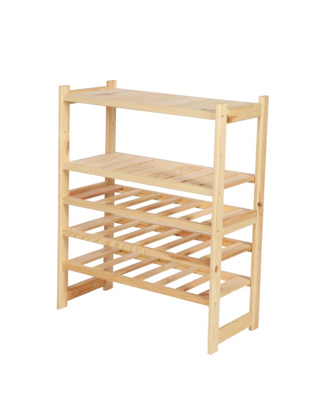 Regał na wino i słoiki MODO24 85,8 cm 5 półek naturalny 1 szt.