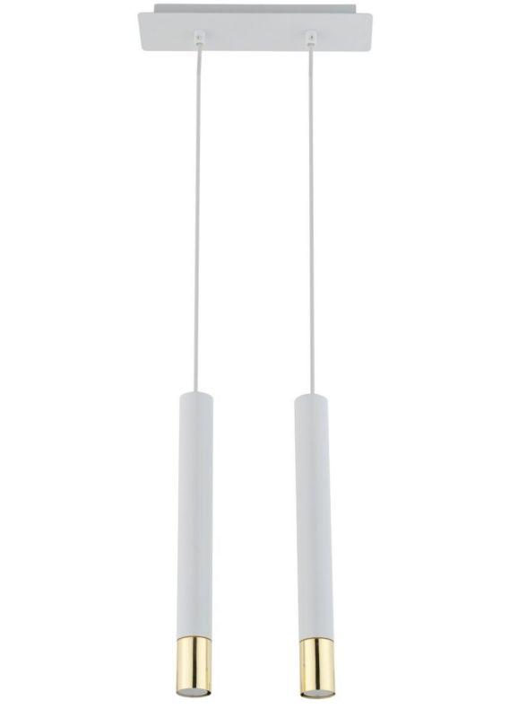 Lampa wisząca Sigma Lighting Sopel Grand 9102 biały mat-złoty połysk dekoracyjna 2xGU10 mini x 1 szt.
