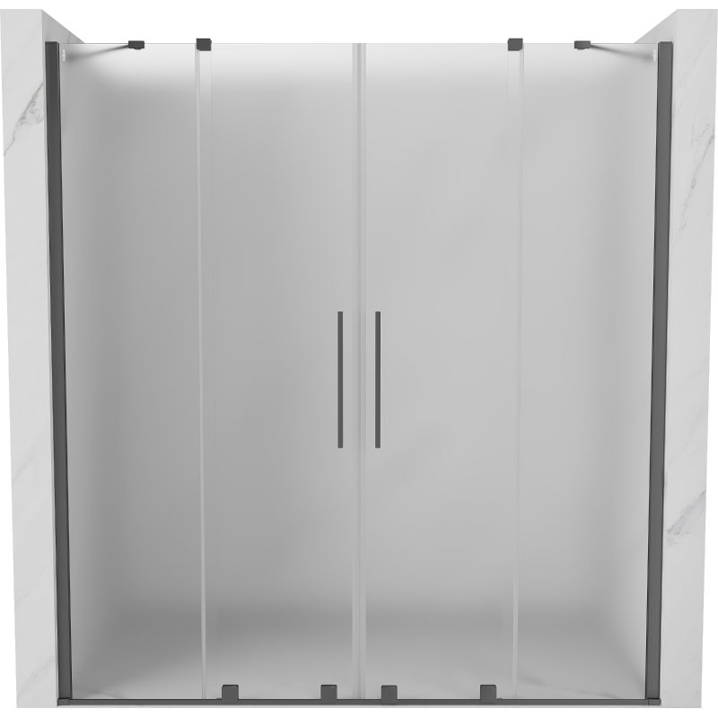 Drzwi prysznicowe rozsuwane Mexen Velar szron/gun metal 200x200 cm 1 szt.