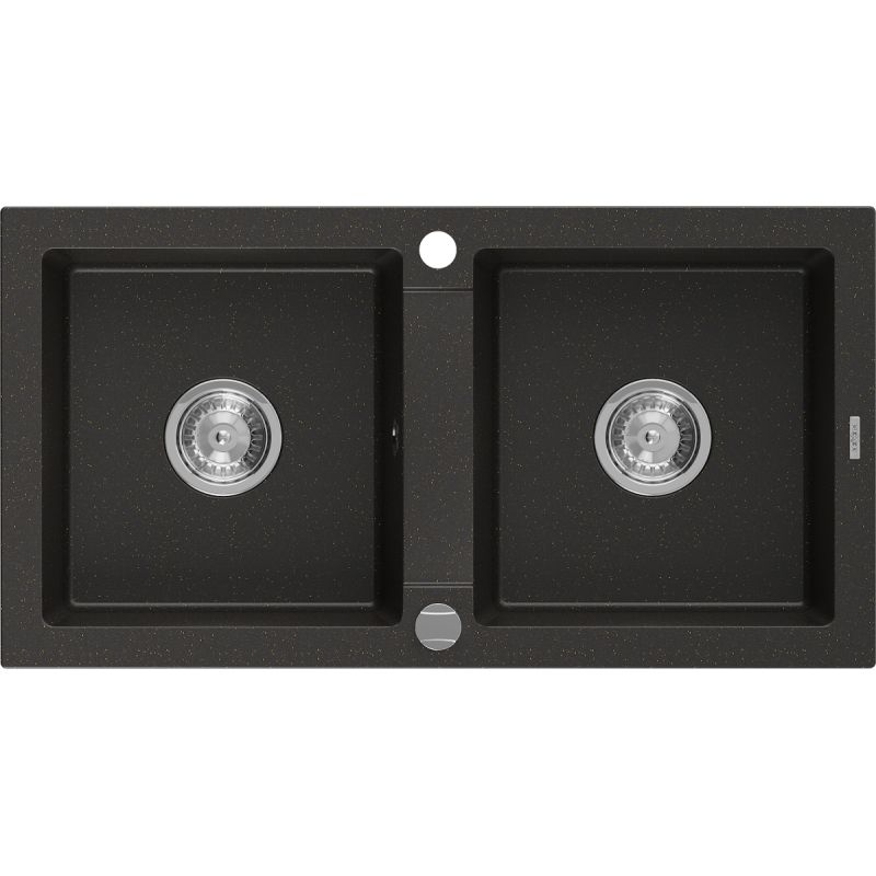 Zlewozmywak wpuszczany Mexen Mario 2-komorowy szary 820x436 mm - 6504822000-71 1 szt.