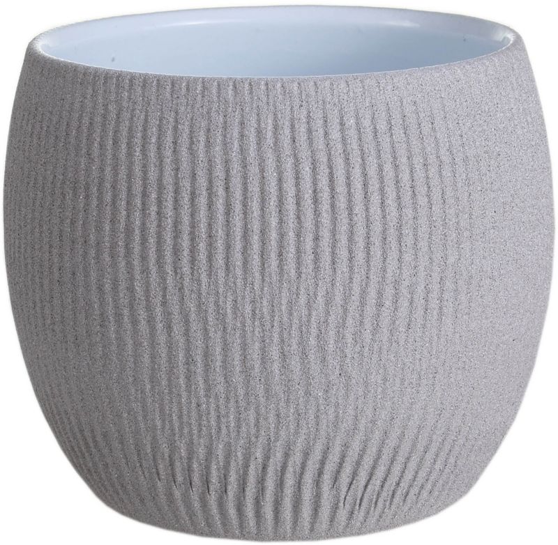 Osłonka doniczki Cermax 17 cm grafitowa struktura