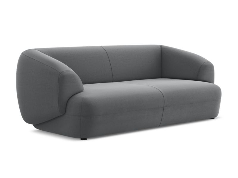 Kanapa 3-osobowa LaMiaSofa RIMINI z tkaniny welwetowej 212x98 cm stalowy 1 szt.