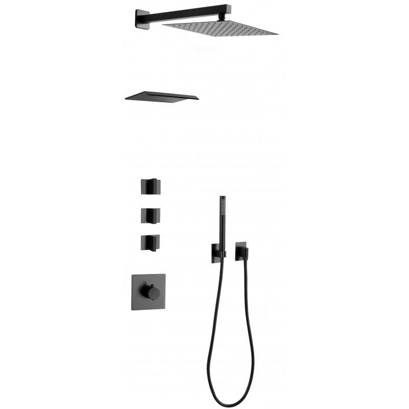 Zestaw prysznicowy podtynkowy Mexen Boka czarny 1 szt.