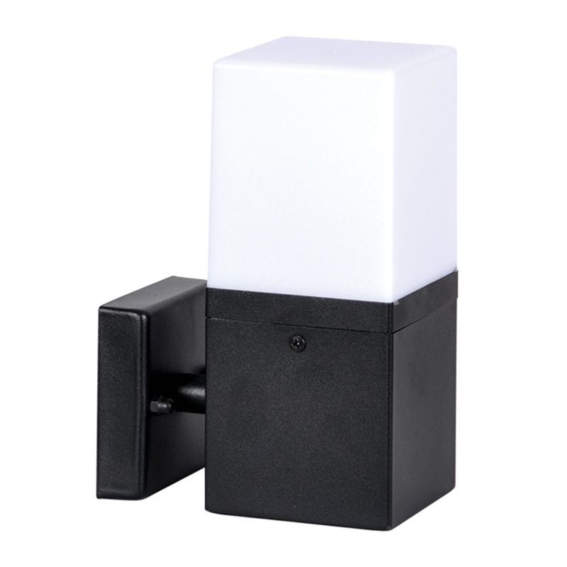 Kinkiet ścienny zewnętrzny Kaja Geneva czarno-biały 1 x E27 x 60W IP44 wym: 19 x 8 cm - 1 szt.