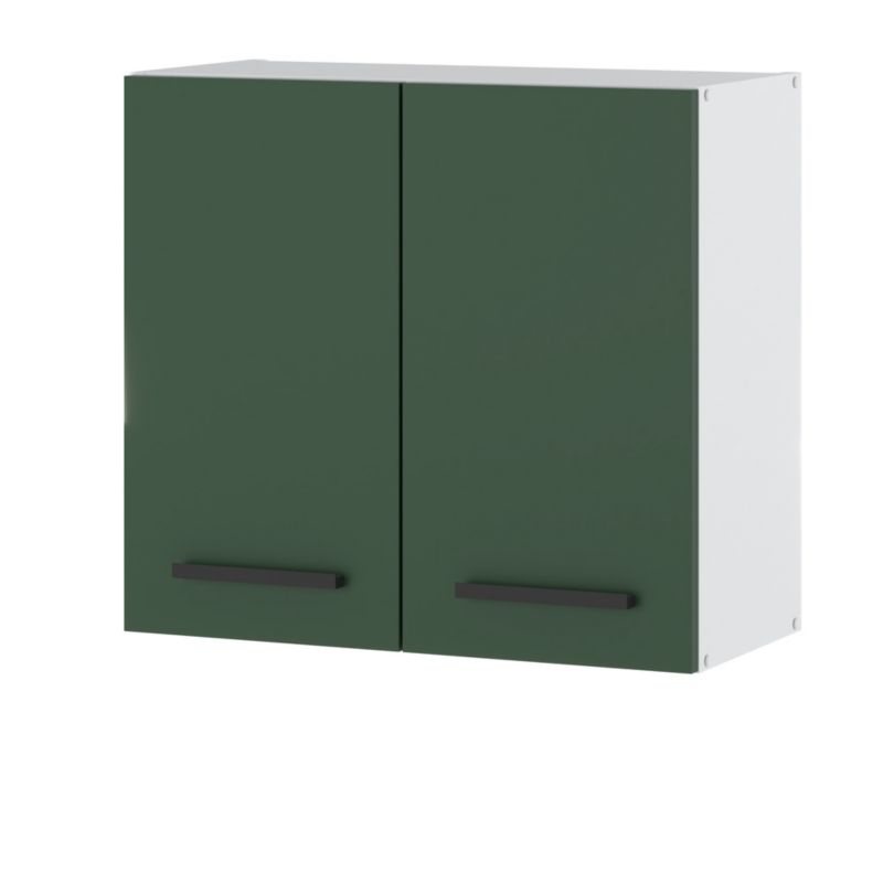 Szafka Kuchenna Hurtownia-Mebli Wisząca Blanka górna W80 80cm Biały Mat Butelkowa Zieleń 80x30x60 cm 1szt.