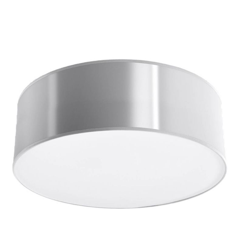 Plafon sufitowy Sollux Lighting Arena szary 1 x E27 x 15W IP20 wym: 11 x 25 x 25 cm - 1 szt.