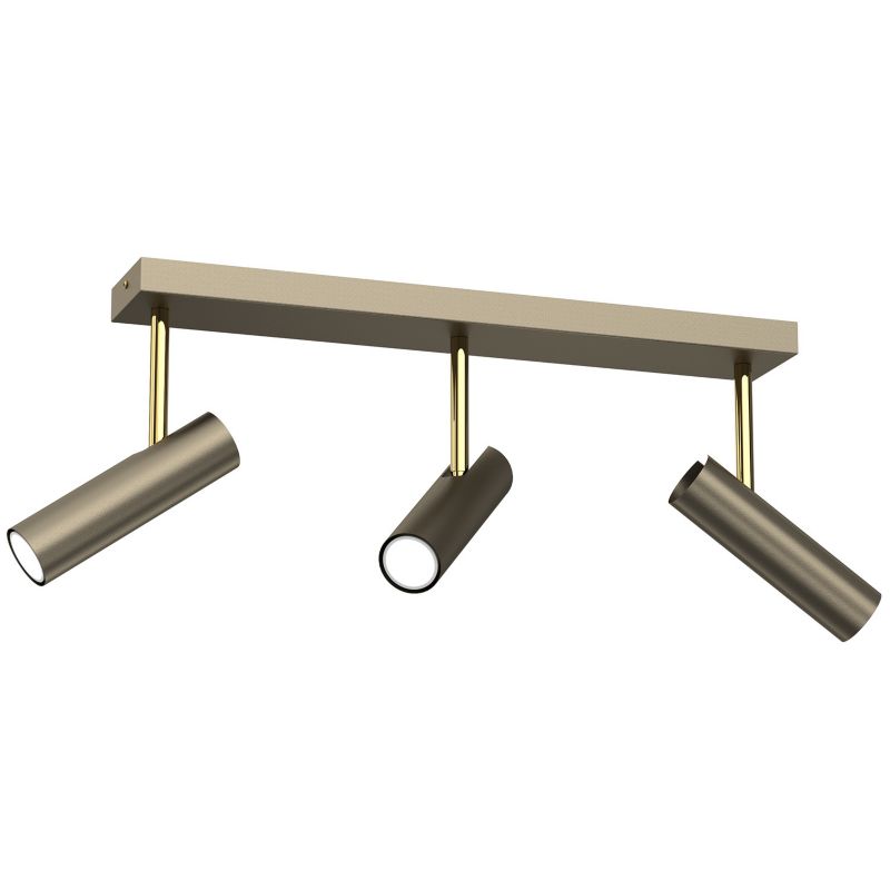 Lampa sufitowa Luminex Axion tytanowy złoto-złoty połysk Listwa z lampami 3 x GU10 x 8W wym: 31 x 60 x 10 cm - 1 szt.