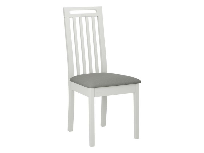 Krzesło MIRJAN 24 tapicerowane Roma X biały/szara plecionka 1 szt.