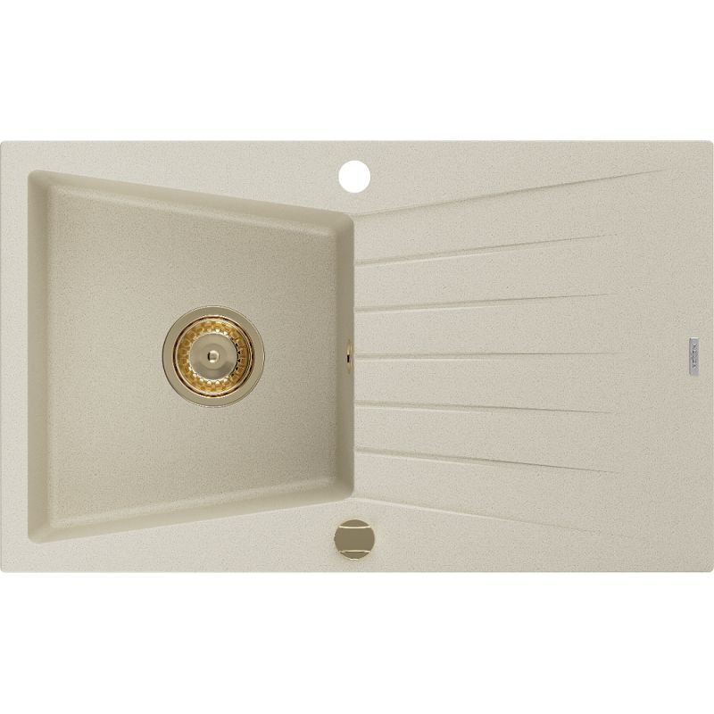 Zlewozmywak wpuszczany Mexen Cesar 1-komorowy beżowy 775x470 mm 6514771010-69-G