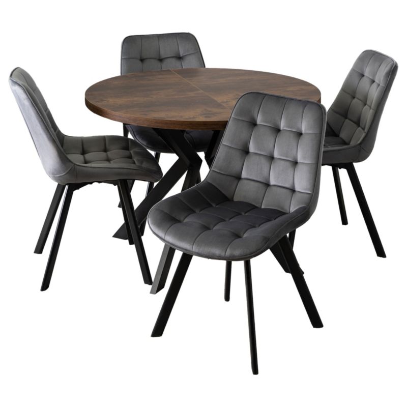 Stół Mebel Elite Lukas Z Krzesłami Zestaw Rozkładany 100-250 Komplet Do Salon Jadalni Kuchni 1 szt