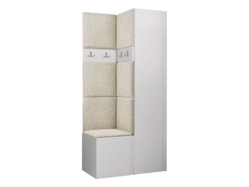 Garderoba MIRJAN 24 Orion XXIV biały + beżowa bukla 1 kpl.