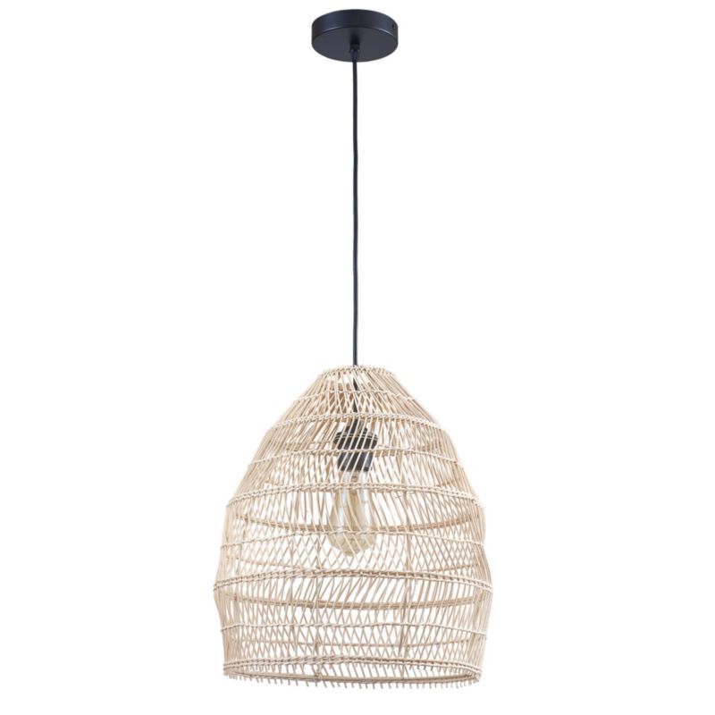 Lampa wisząca Sanico Goldlux SAKURA 1xE27 naturalna beżowa w stylu boho IP20 - 1 szt.