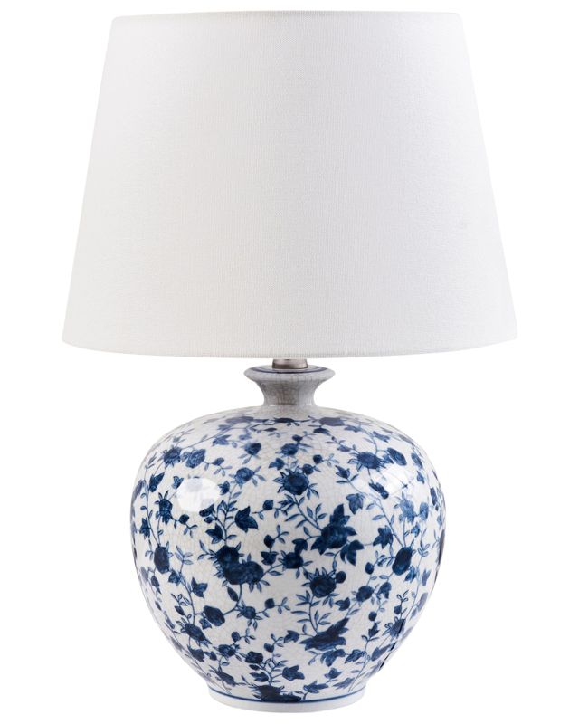 Lampa stołowa Silves Porcelana Biały/ niebieski 1 szt.