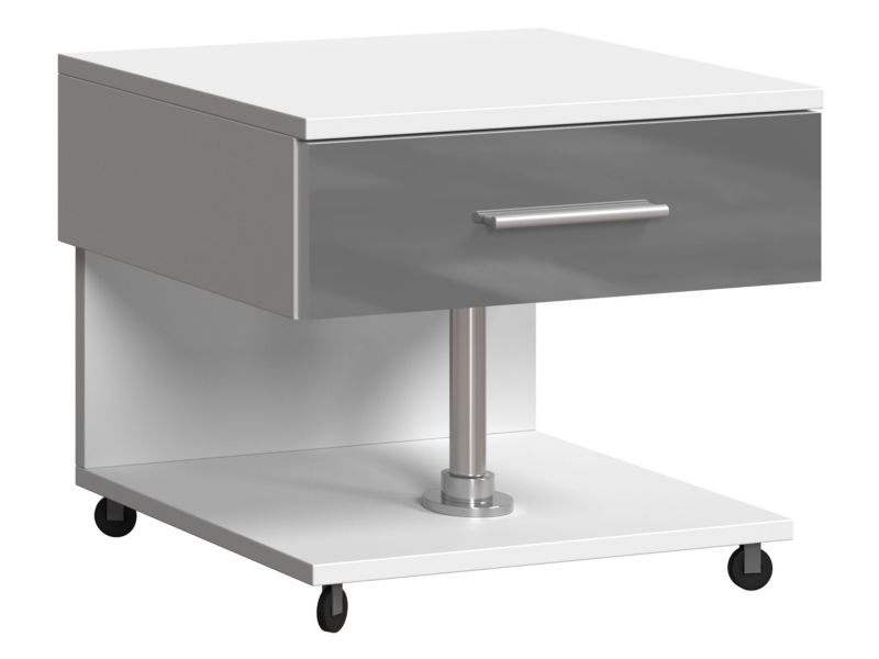 Stolik nocny MIRJAN 24 Raj 05 biały + szary połysk 1 szt.