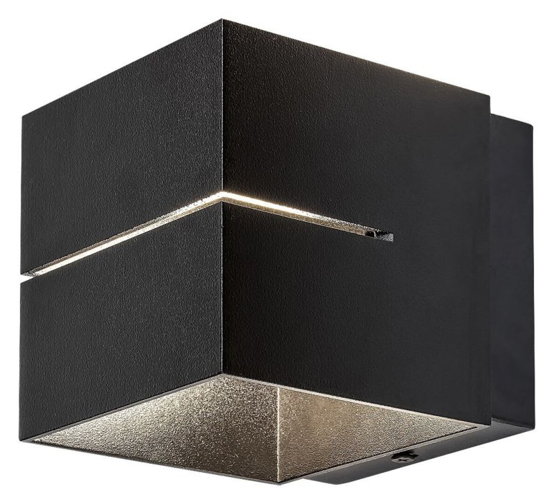 Kinkiet ścienny Rabalux Kaunas czarny matowy styl nowoczesny 1 x G9 x 10W IP20 wym: 9,6 x 9,6 x 12 cm - 1 szt.