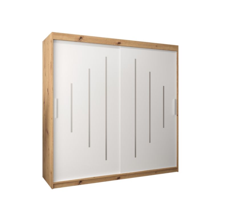 Szafa przesuwna Garderoba Abiks YORK 200 artisan/biały 1 szt.