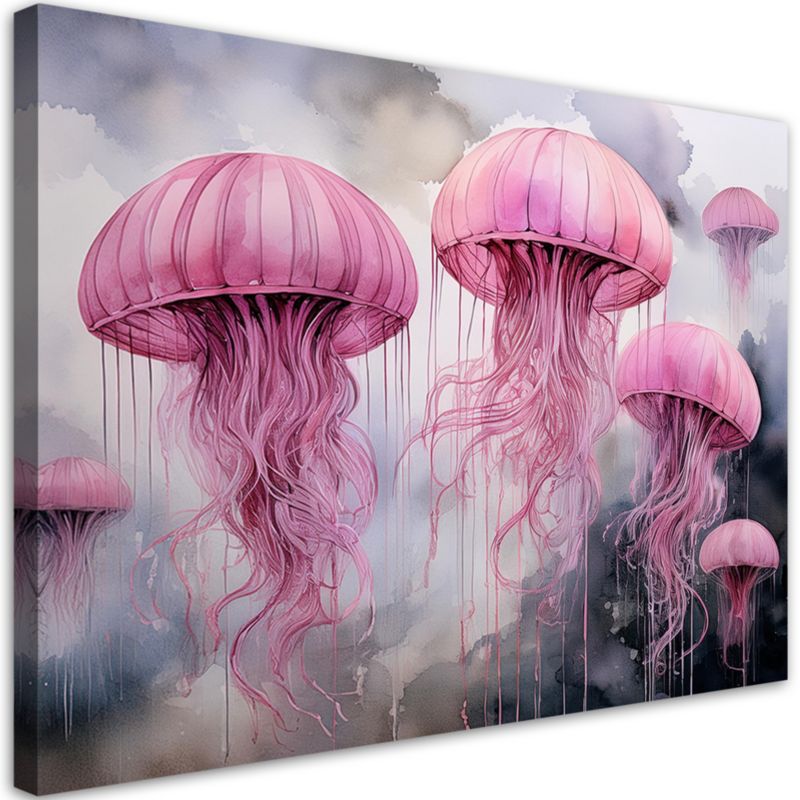 Obraz do salonu sypialni Feeby Różowa Meduza 100x70 cm 1szt