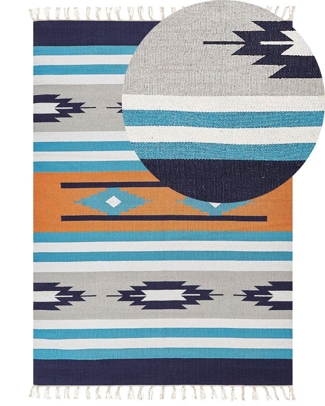 Dywan bawełniany kilim 200 x 300 cm wielokolorowy Noratus 1 szt.