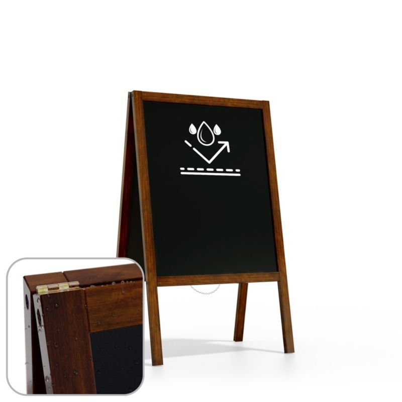 Potykacz stojak kredowy wodoodporny 100x50 cm ALLboards klasyczny brąz 1 szt.