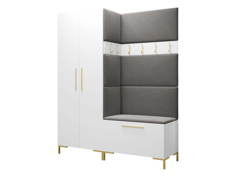 Garderoba MIRJAN 24 Zilion I biały + szary 1 kpl.