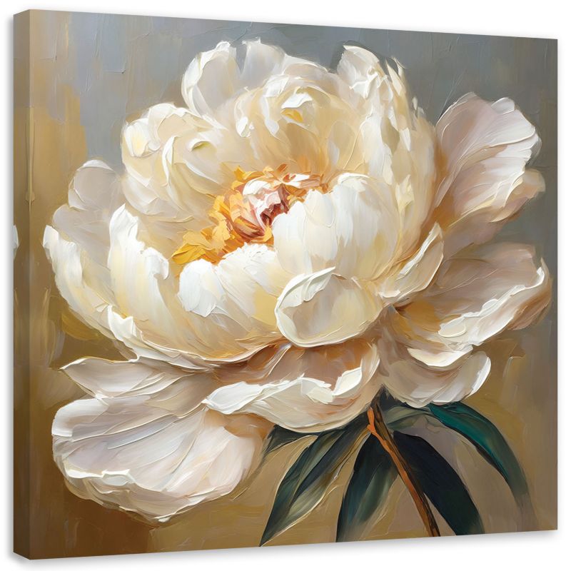 Obraz do salonu sypialni Feeby Elegancka Piwonia w Beżu 40x40 cm 1szt