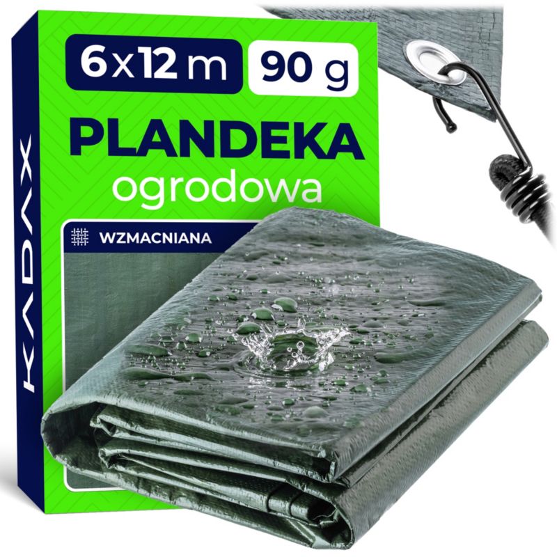 Plandeka KADAX okryciowa ogrodowa 6 x 12 m zielona 1 szt.