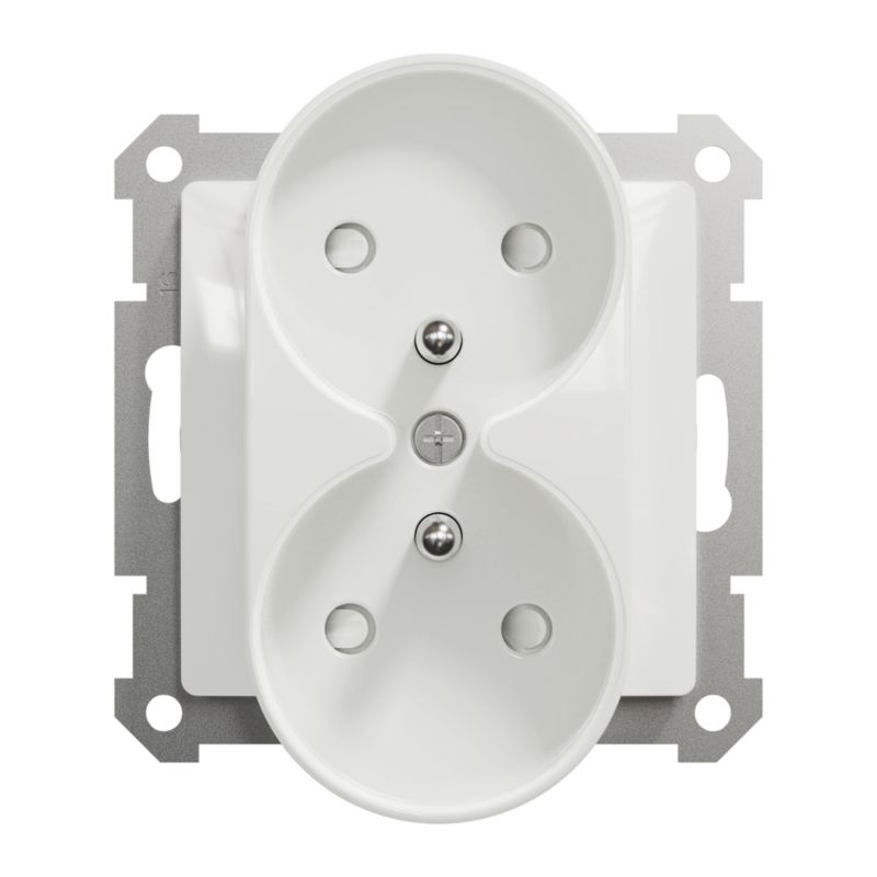 Gniazdo podwójne Schneider Electric Sedna Design&Elements do ramek szklanych białe