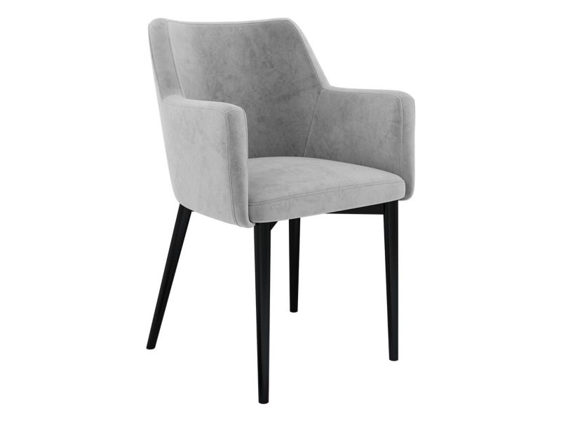 Krzesło MIRJAN 24 tapicerowane Rene gołębi czarny/szary 1 szt.