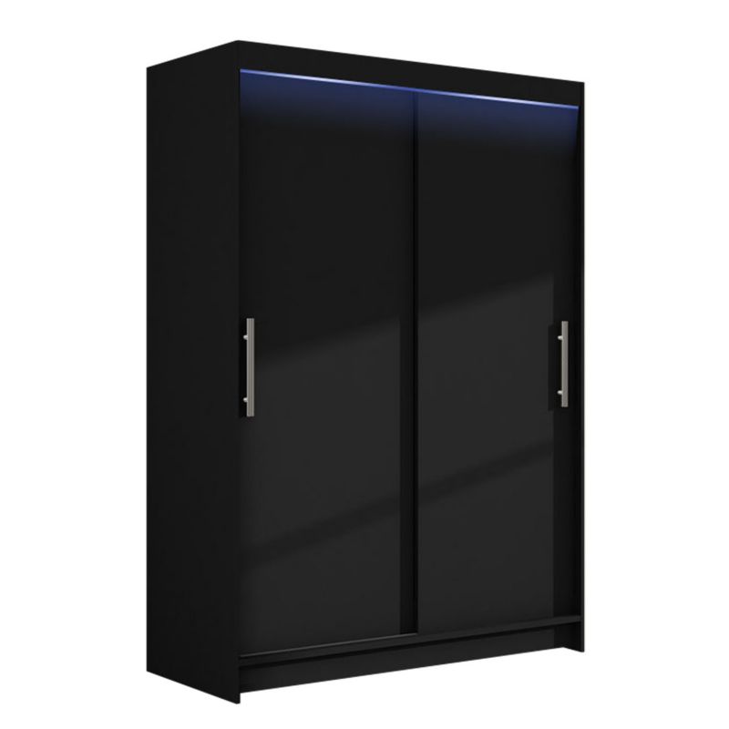 Szafa MIRJAN 24 z drzwiami przesuwnymi Miami I z oświetleniem RGB czarny 1 szt.