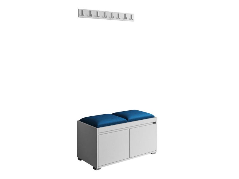 Zestaw do przedpokoju MIRJAN 24 Grawis 80 I biały + granatowy 1 kpl.