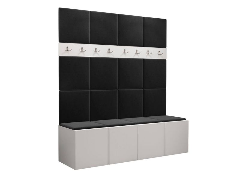 Garderoba MIRJAN 24 Orion V biały + czarny 1 kpl.