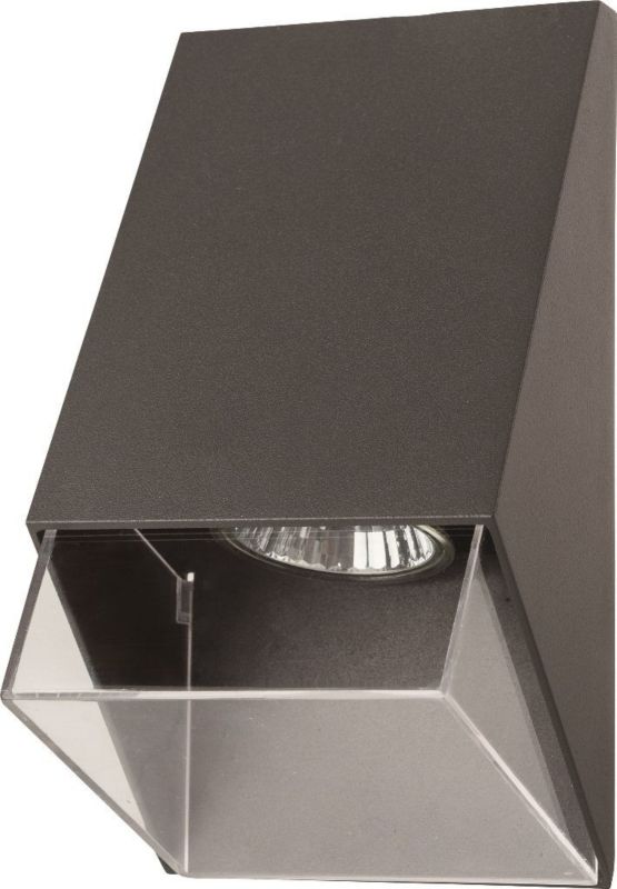 Kinkiet ścienny zewnętrzny SU-MA Oli ciemnoszary 1 x GU10 x IP54 wym: 18 x 10,2 x 9,2 cm - 1 szt.