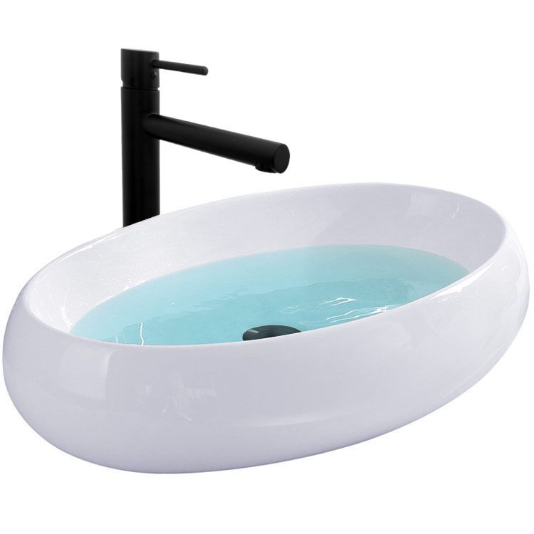 Umywalka Nablatowa Rea Melania Owalna Biały 60X40,5X14,5Cm 1 Szt