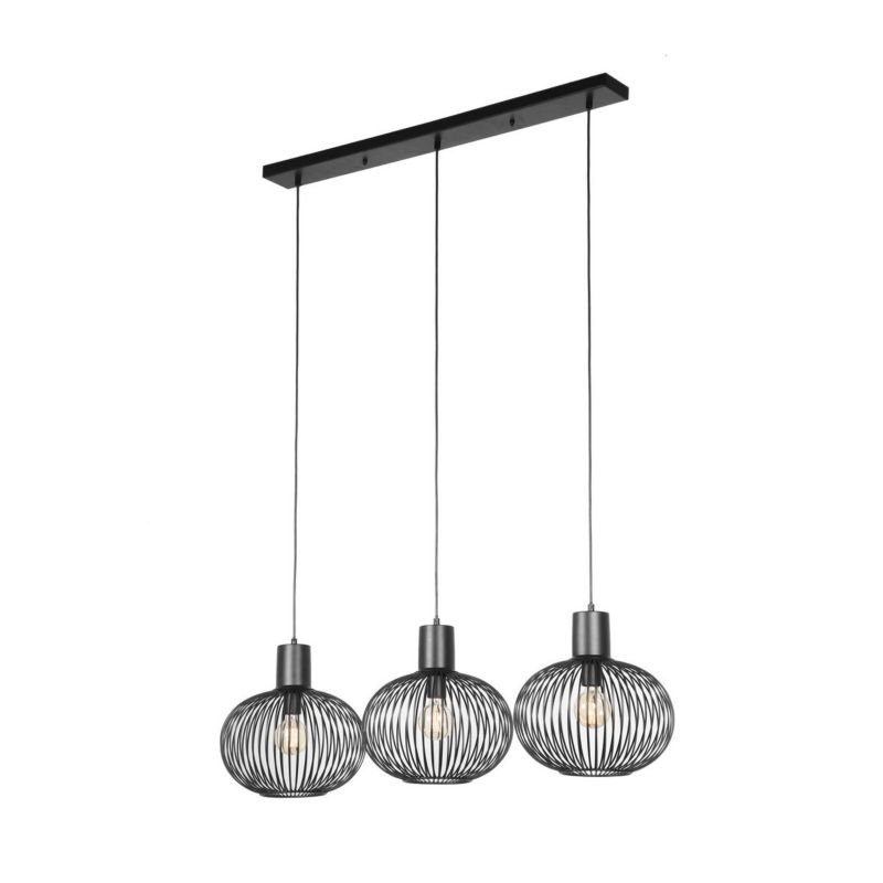 Lampa wisząca Trio Gila 7573 czarna nad stół 3xE27 x 1 szt.