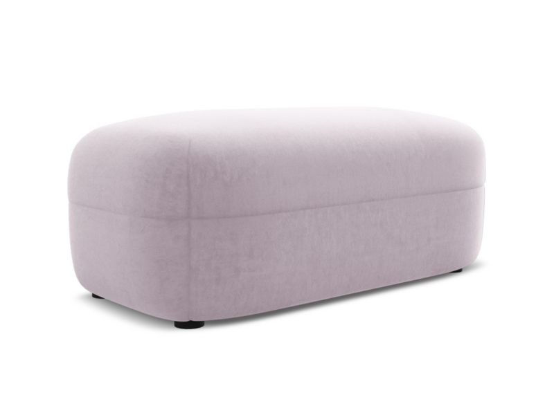 Pufa LaMiaSofa RIMINI z tkaniny welwetowej 92x48 cm lawendowy 1 szt.