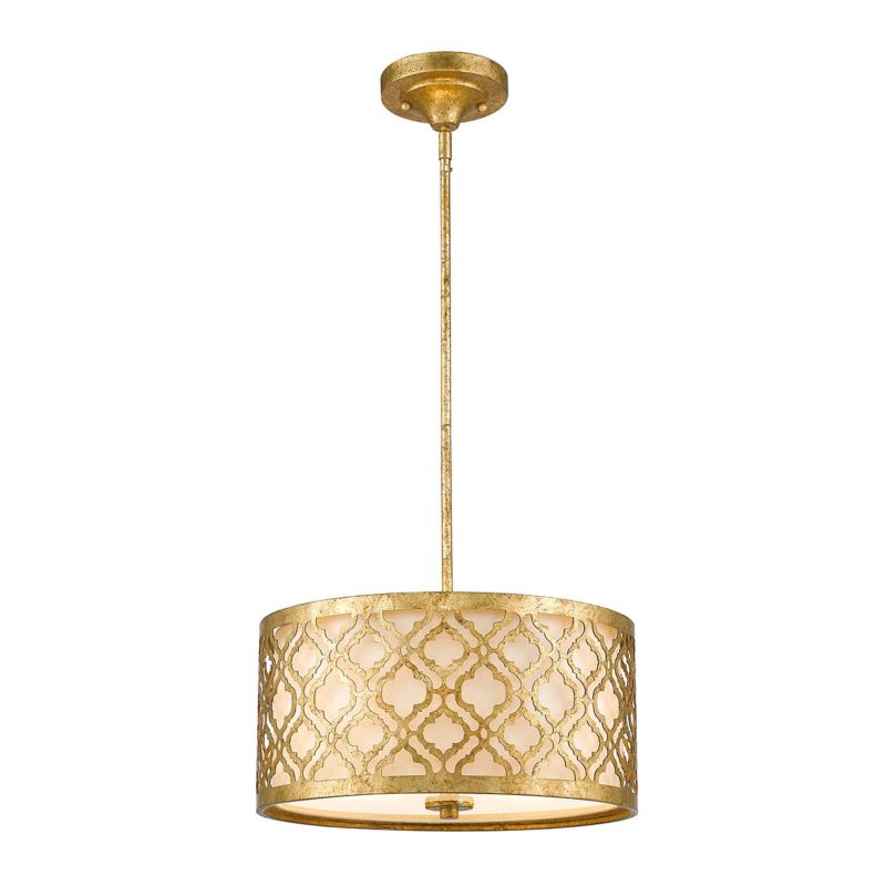 Lampa wisząca Gilded Nola Arabella postarzane złoto wym: 132,1 x 40,6 x 40,6 cm 2xE27 x 60W 1 szt.