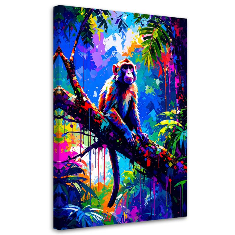 Obraz młodzieżowy Feeby Małpa na gałęzi Kolorowa Dżungla 40x60cm 1szt