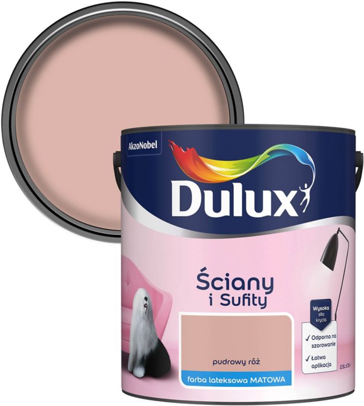 Farba Dulux Ściany i Sufity pudrowy róż 2,5 l