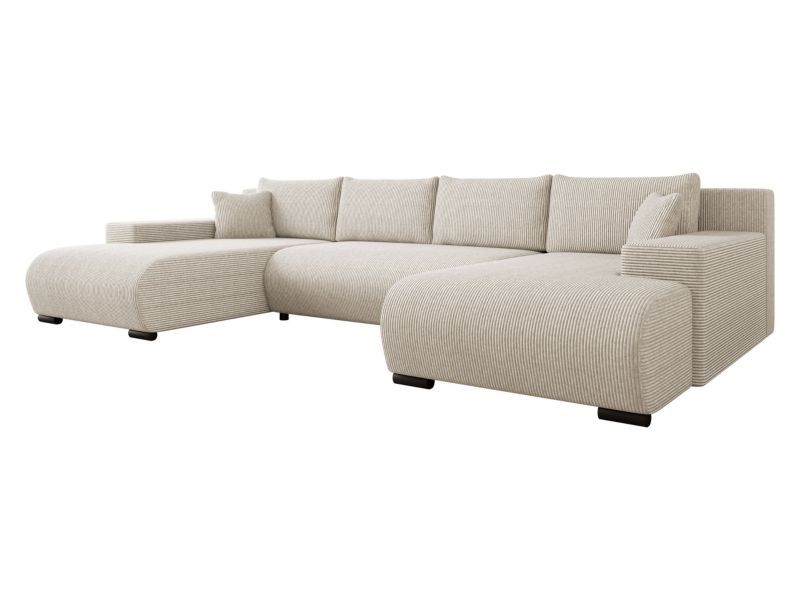 Narożnik z funkcją spania MIRJAN 24 Nojan U waniliowy sztruks 1 szt.