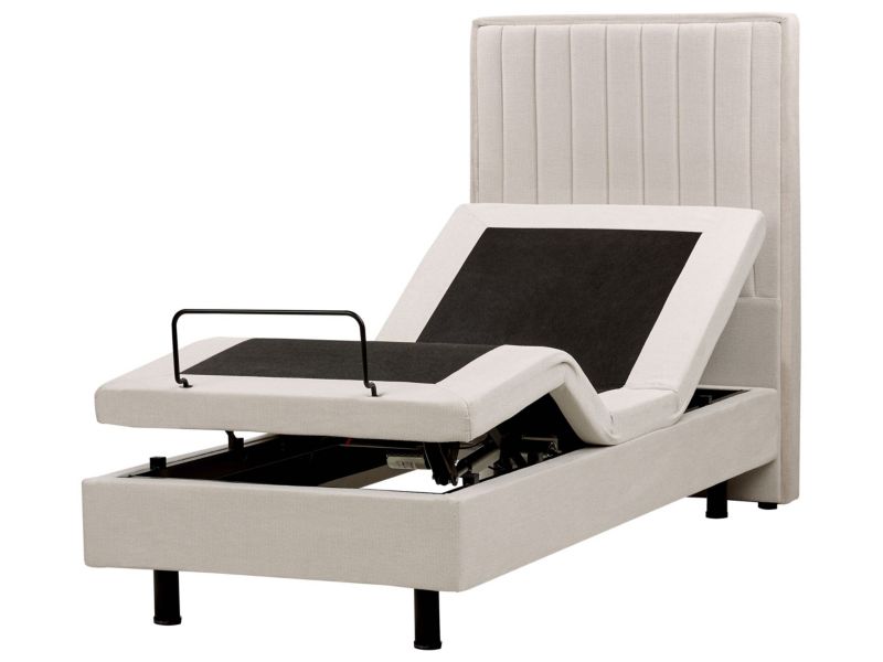 Łóżko regulowane Duke ii 80 x 200 cm Jasnobeżowy 1 szt.