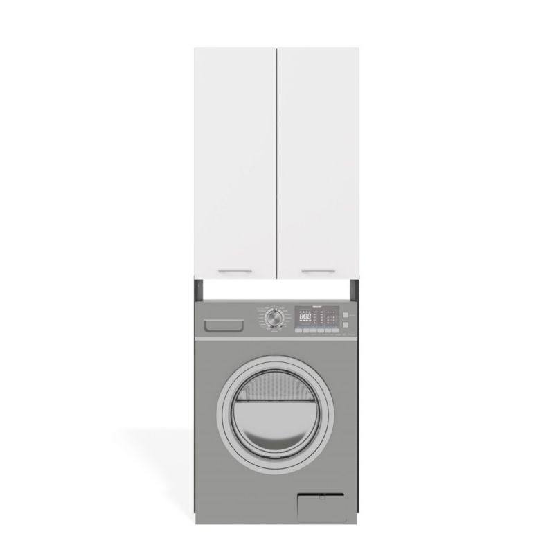 Szafka na pralkę Topeshop Pola DD Antracyt / biel 30x64x180 cm 1 szt