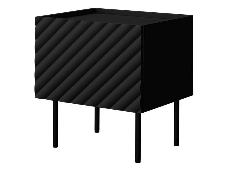 Komplet dwóch stolików nocnych MIRJAN 24 Lucca 1D czarny 2 szt.