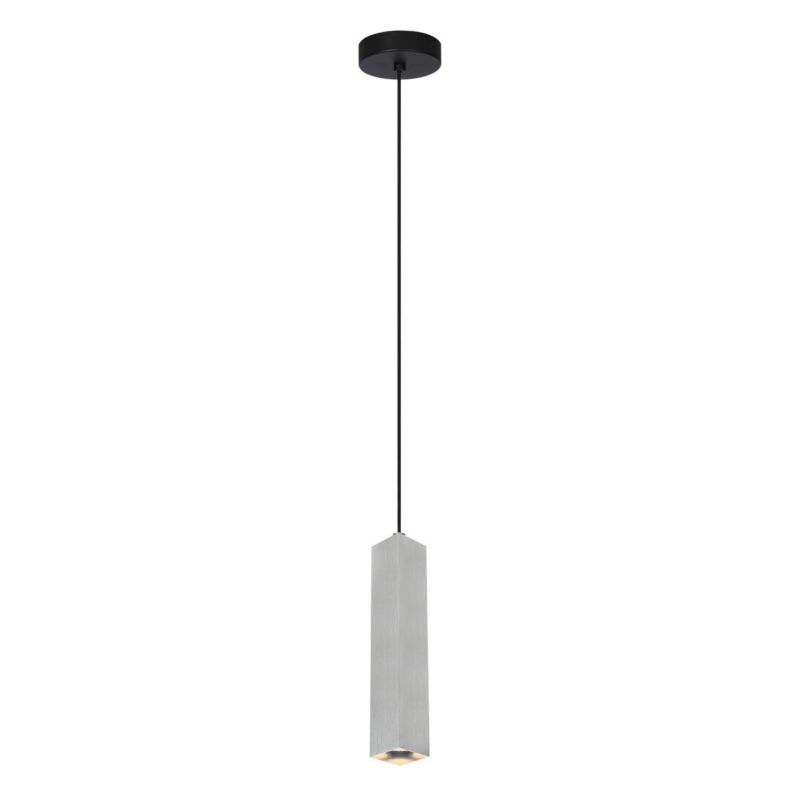 Lampa wisząca Italux Ander 0072 aluminiowo-czarna nowoczesna 1xGU10 x 1 szt.