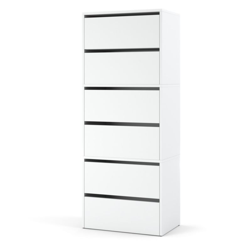 Szafka Na Buty Hurtownia-Mebli 6 Drzwi Zestaw szafki na buty Hugo 3 moduły 60cm Biały Mat Biały Mat 60x36x150 cm 1szt.