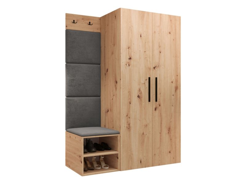 Garderoba MIRJAN 24 Medi IV dąb artisan + szary 1 kpl.