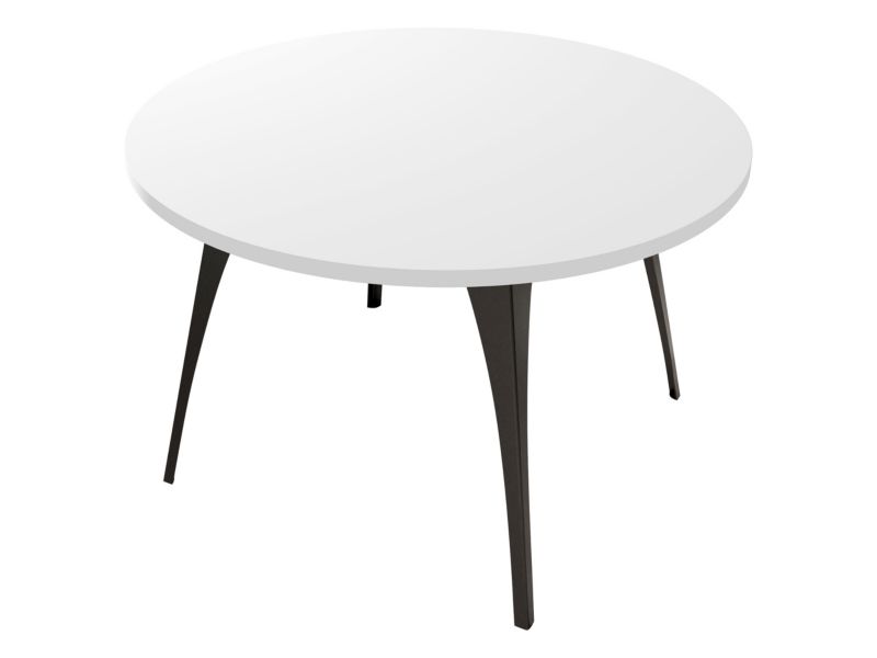 Stolik kawowy okrągły MIRJAN 24 Frida czarny/biel arktyczna 1 szt.