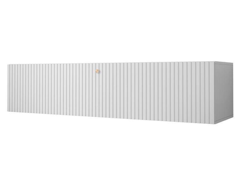 Szafka RTV MIRJAN 24 Waldi Riflo Slim pozioma 150 biały 1 szt.