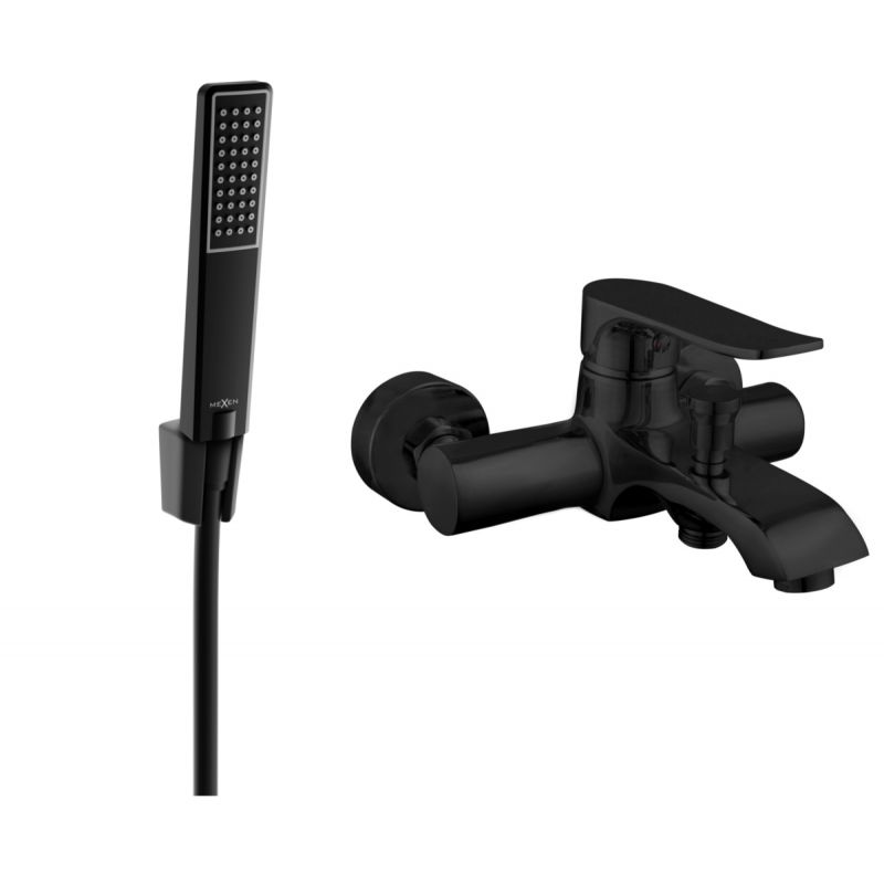 Bateria wannowa z zestawem prysznicowym Mexen Pecos czarny 1 szt.