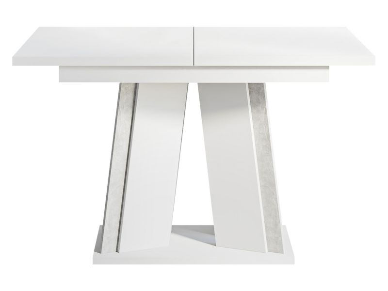 Stół rozkładany MIRJAN 24 Doha biały połysk/beton 1 szt.