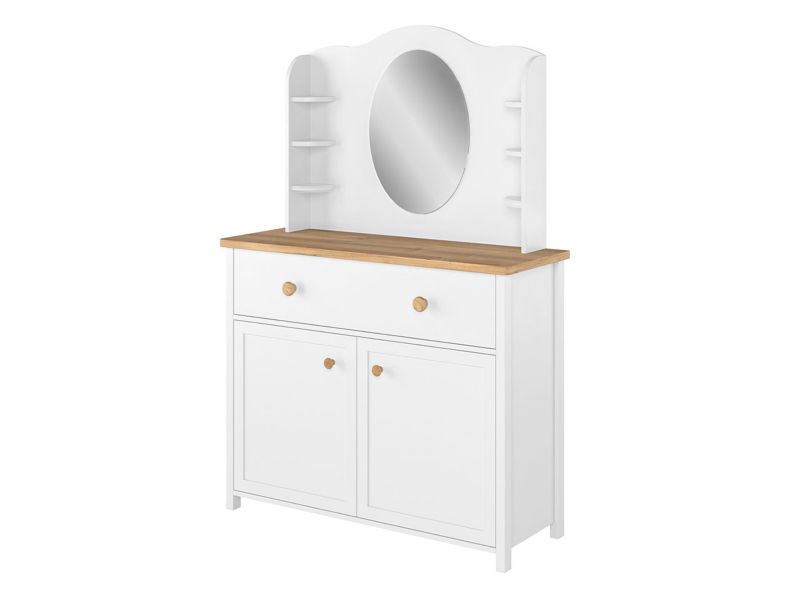 Toaletka MIRJAN 24 Story 05 + 06 biały / dąb nash 1 szt.